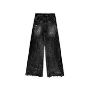 HOMINUS 'WASHED DESTROYED STITCHES BAGGY' Jeans