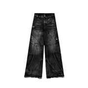 HOMINUS 'WASHED DESTROYED STITCHES BAGGY' Jeans